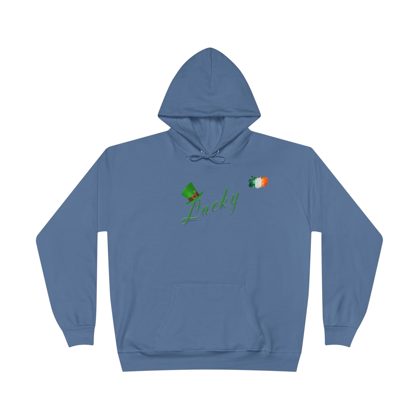 Saint Patrick's Day "Lucky" Ireland Flag Unisex EcoSmartĀ® Pullover Hoodie Sweatshirt