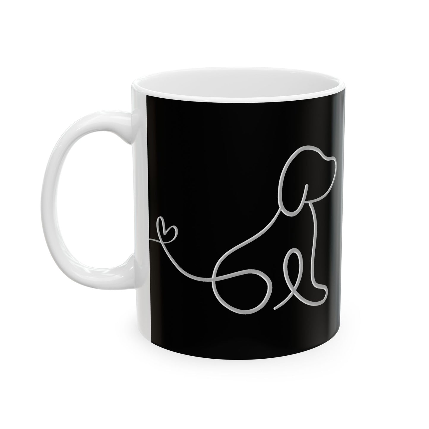 Dog Mom Black Ceramic Coffee Mug Stylish & Durable (11oz, 15oz)