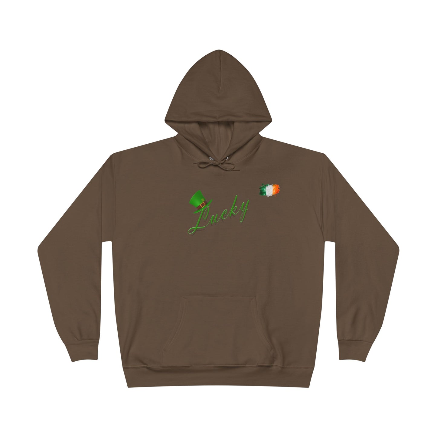 Saint Patrick's Day "Lucky" Ireland Flag Unisex EcoSmartĀ® Pullover Hoodie Sweatshirt