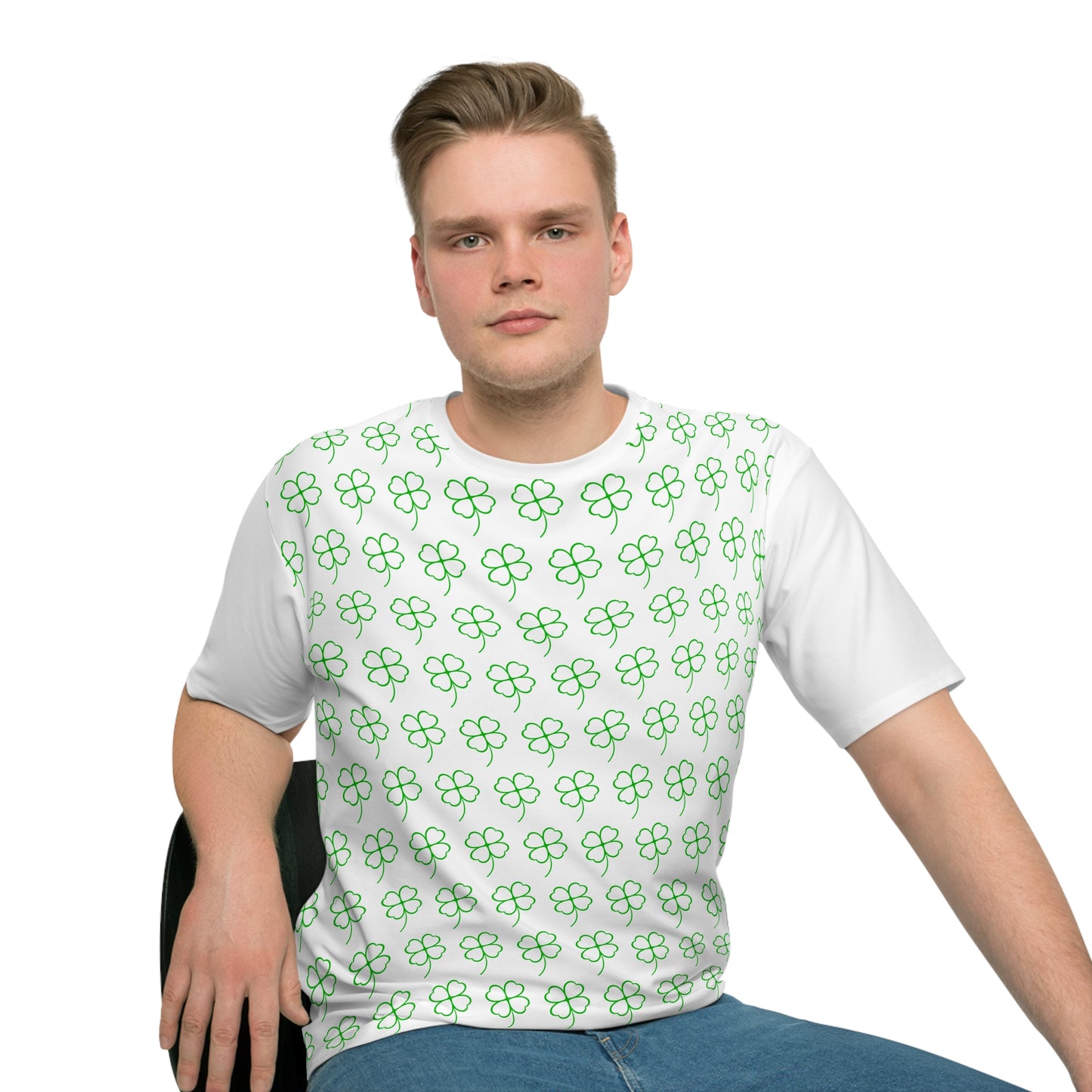 Green Clover Men's Loose T-shirt (AOP)