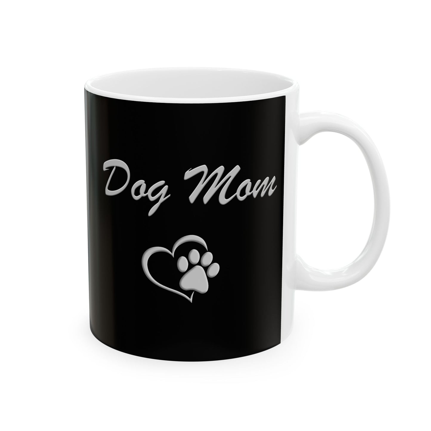 Dog Mom Black Ceramic Coffee Mug Stylish & Durable (11oz, 15oz)