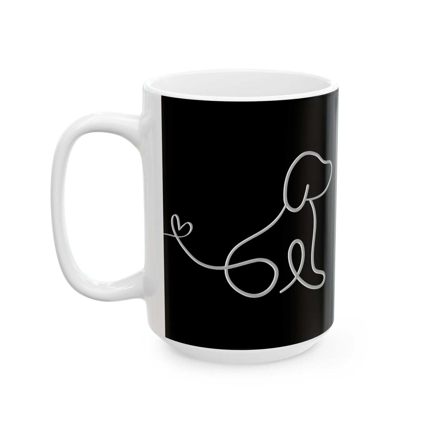 Dog Mom Black Ceramic Coffee Mug Stylish & Durable (11oz, 15oz)