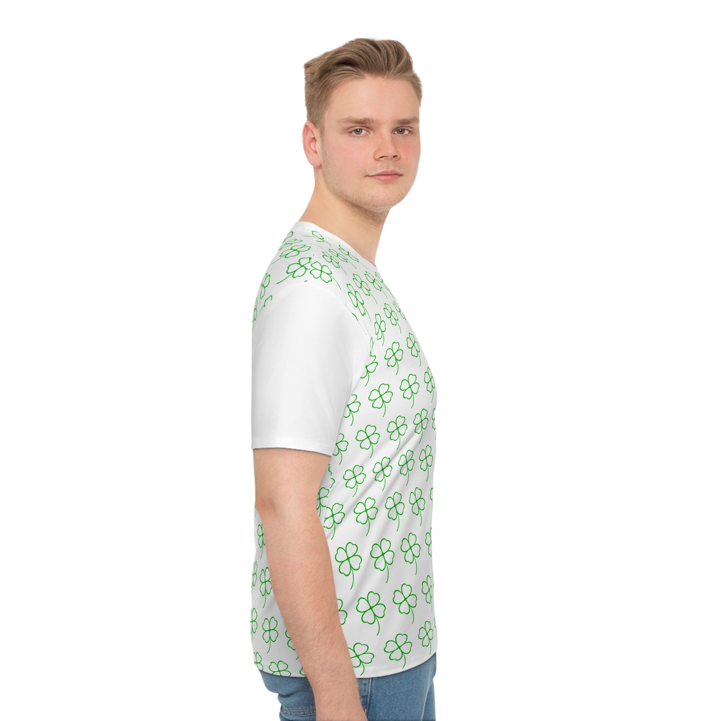 Green Clover Men's Loose T-shirt (AOP)
