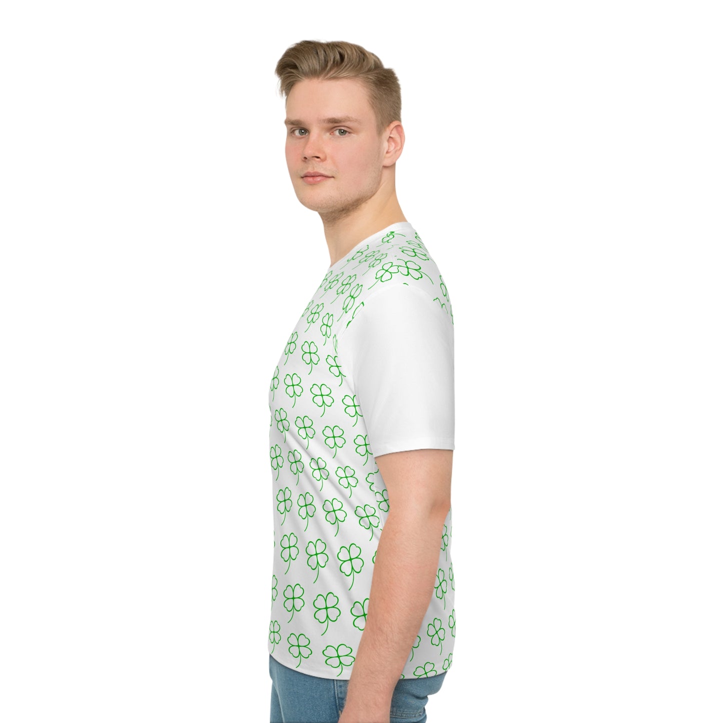 Green Clover Men's Loose T-shirt (AOP)