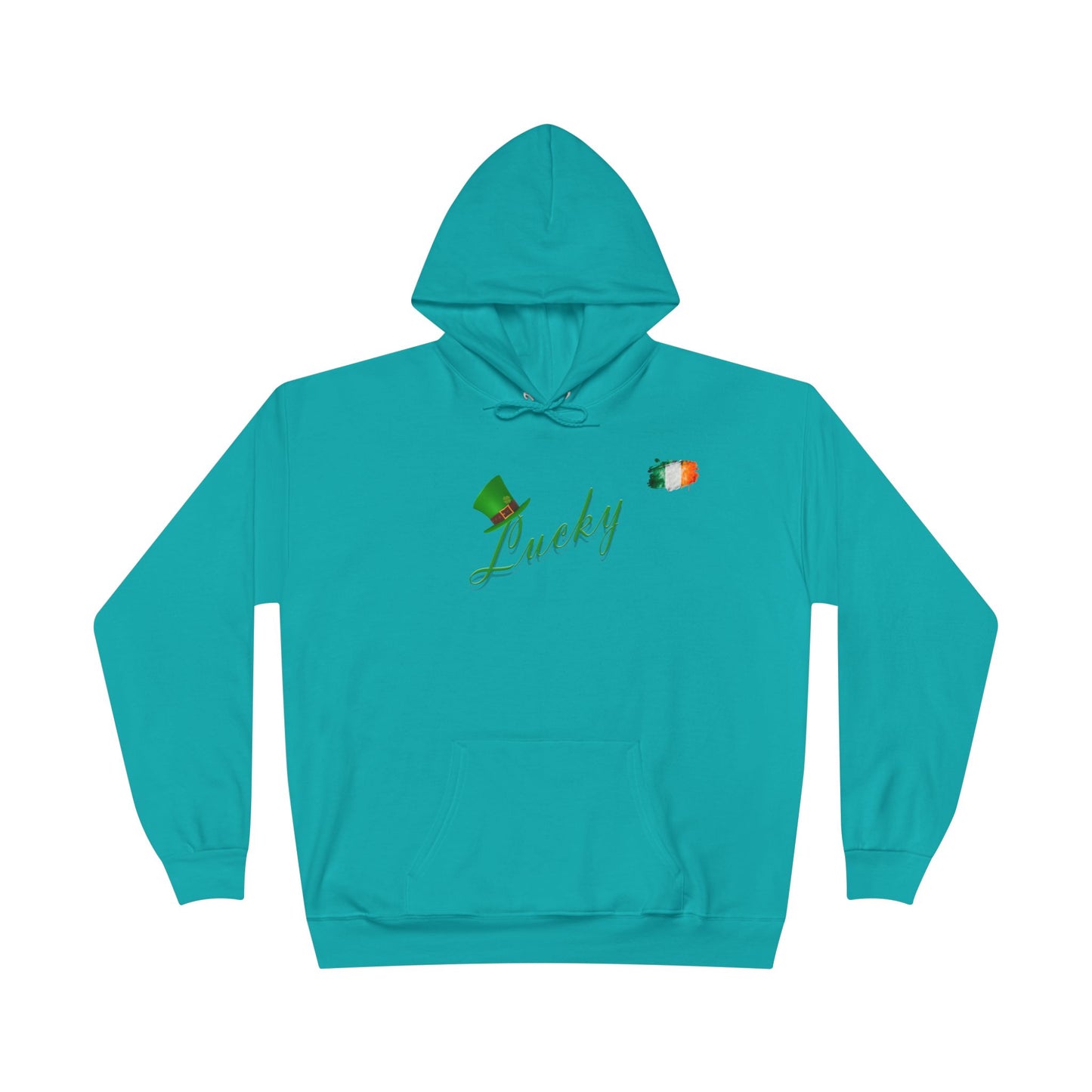 Saint Patrick's Day "Lucky" Ireland Flag Unisex EcoSmartĀ® Pullover Hoodie Sweatshirt