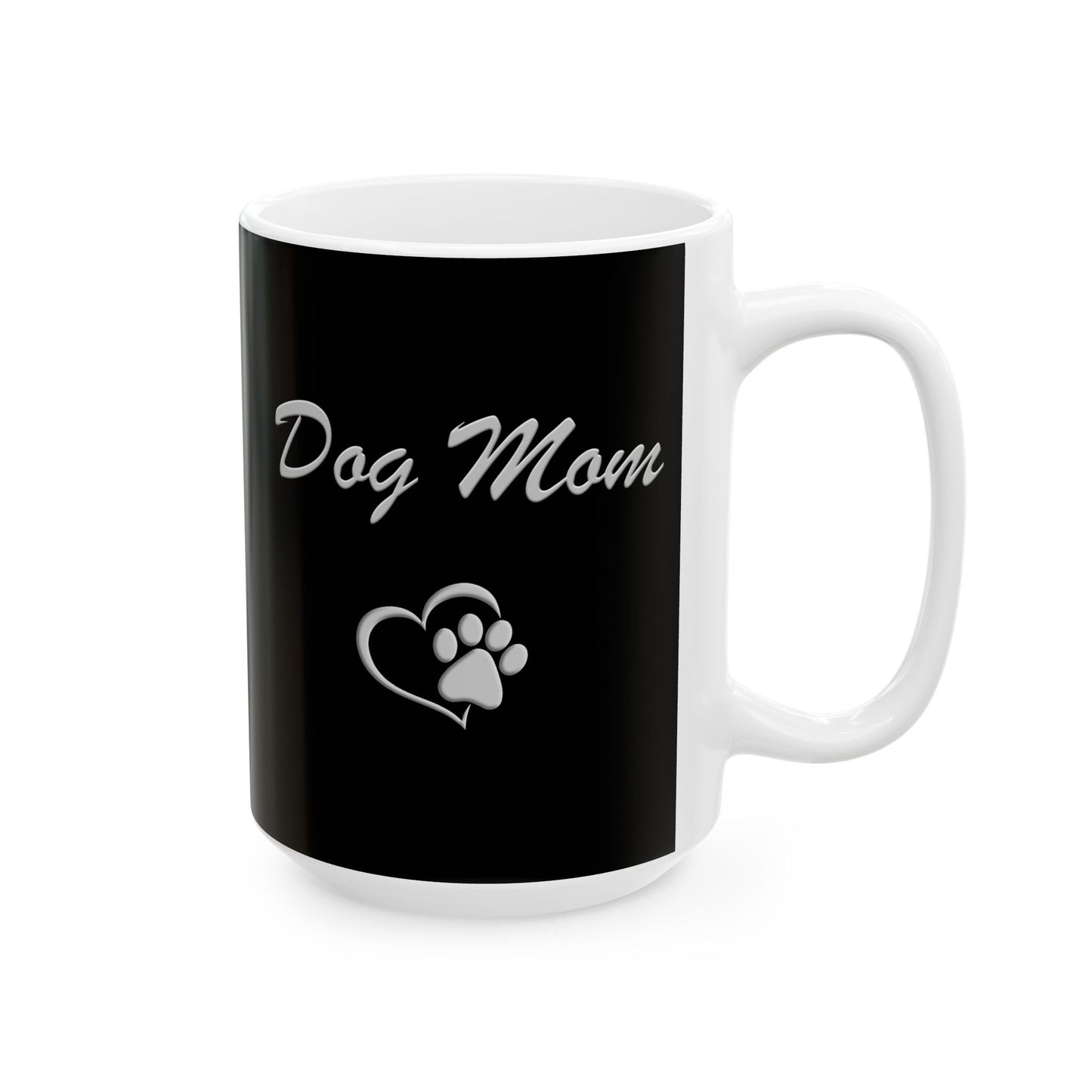 Dog Mom Black Ceramic Coffee Mug Stylish & Durable (11oz, 15oz)