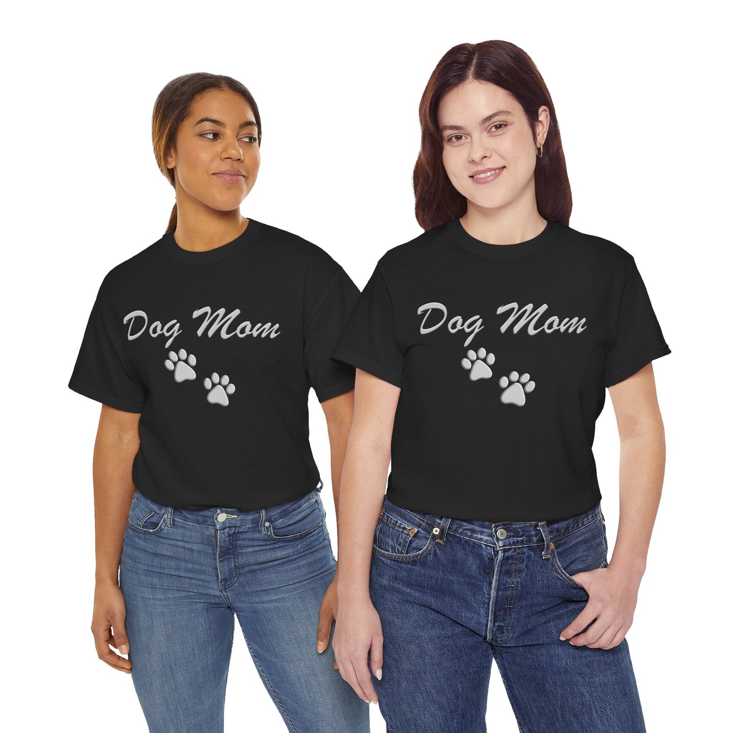 Dog Mom Paw Women's Heavy Cotton Tee