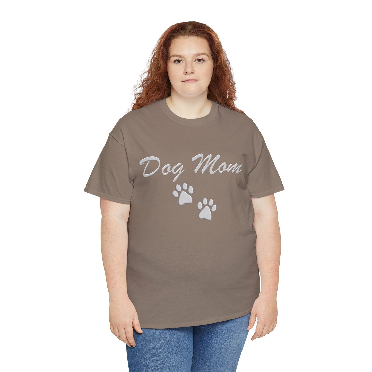 Dog Mom Paw Women's Heavy Cotton Tee