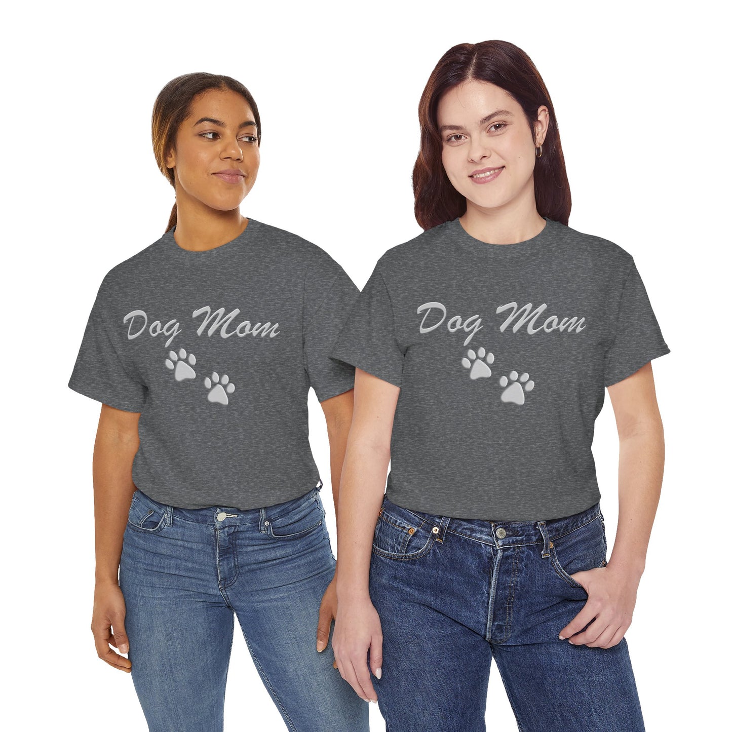 Dog Mom Paw Women's Heavy Cotton Tee