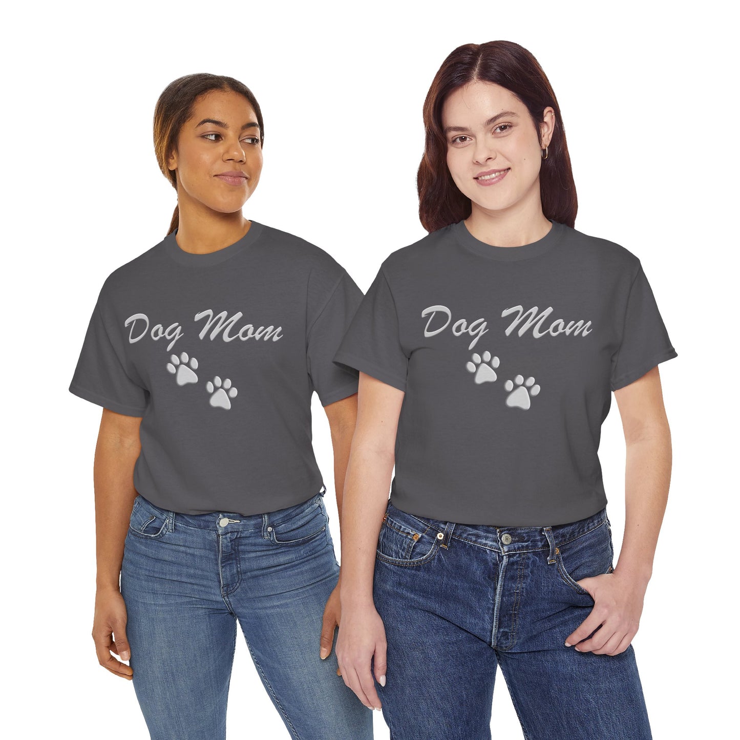 Dog Mom Paw Women's Heavy Cotton Tee