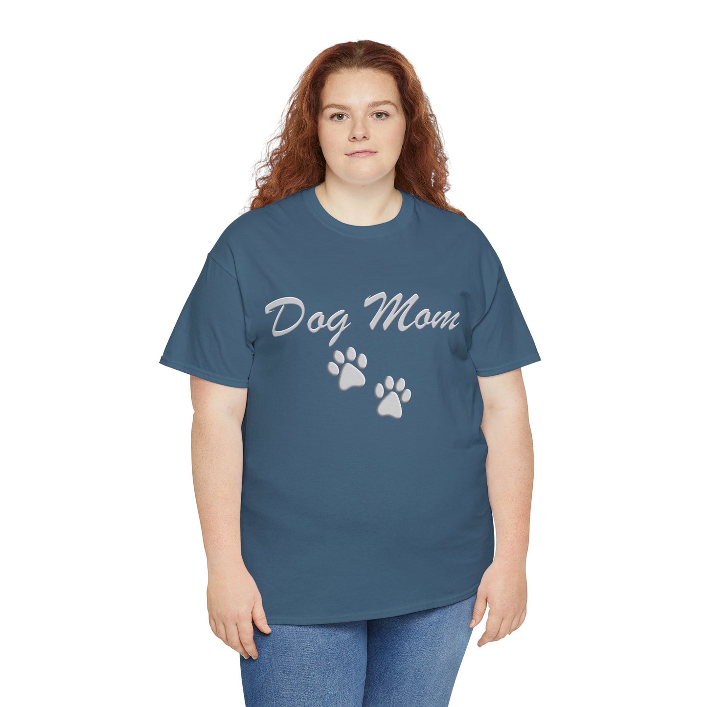 Dog Mom Paw Women's Heavy Cotton Tee