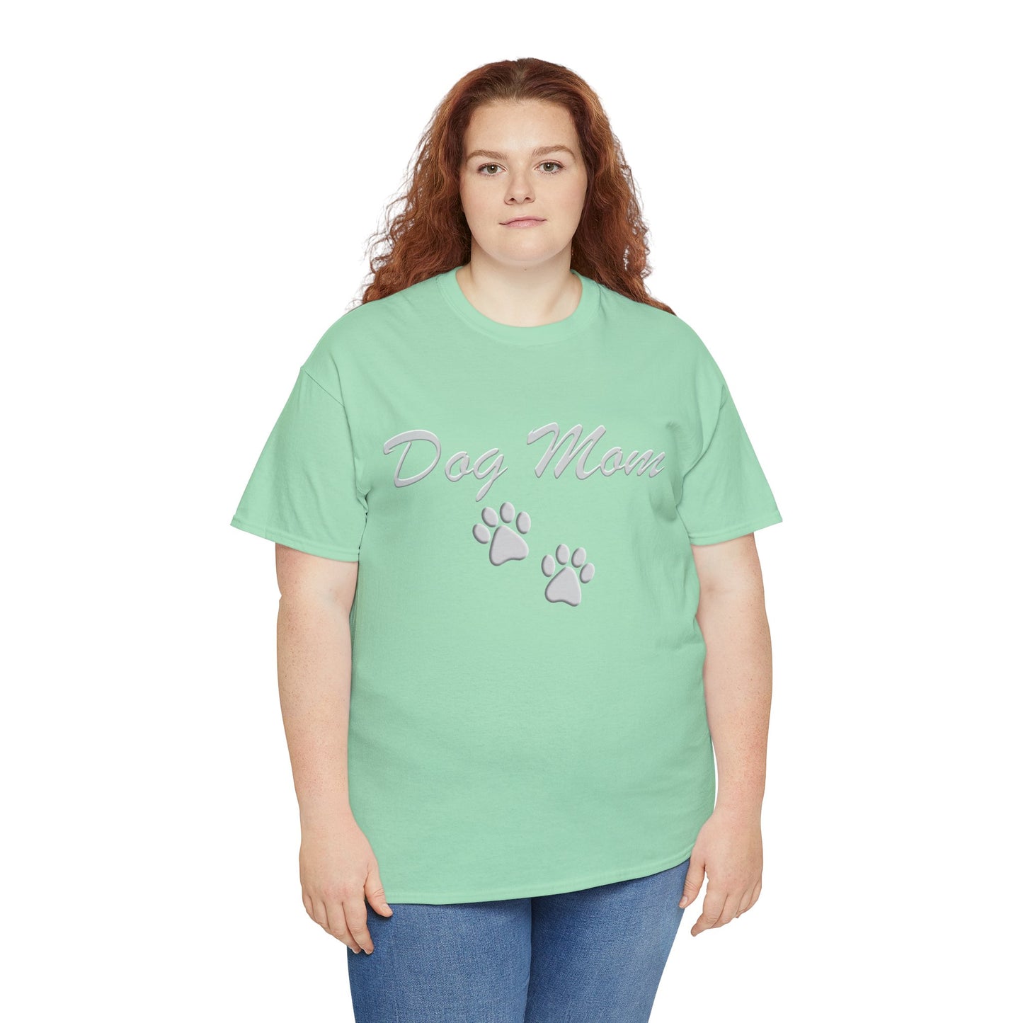 Dog Mom Paw Women's Heavy Cotton Tee