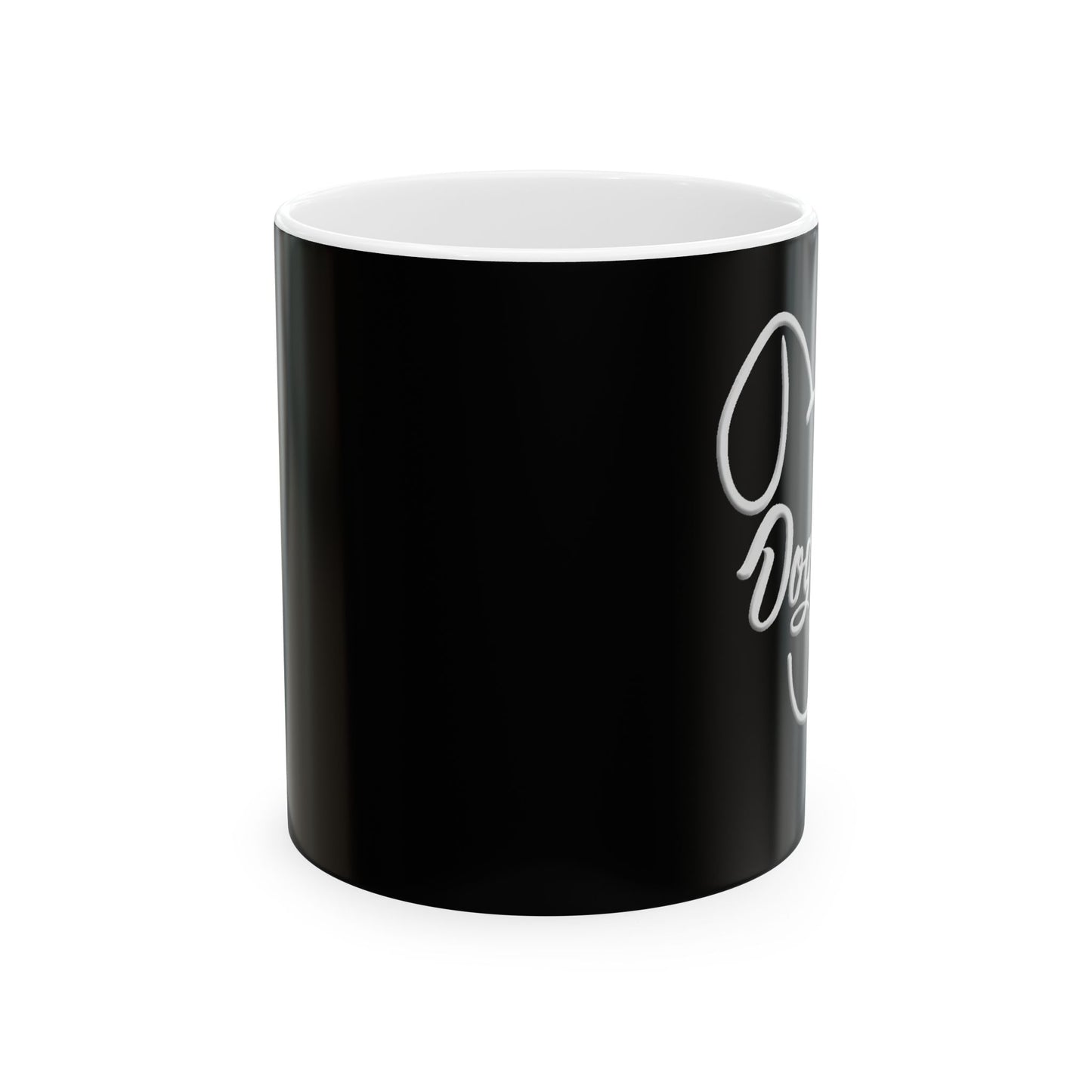 Dog Mom - Black Ceramic Coffee Mug - Stylish & Durable (11oz, 15oz)