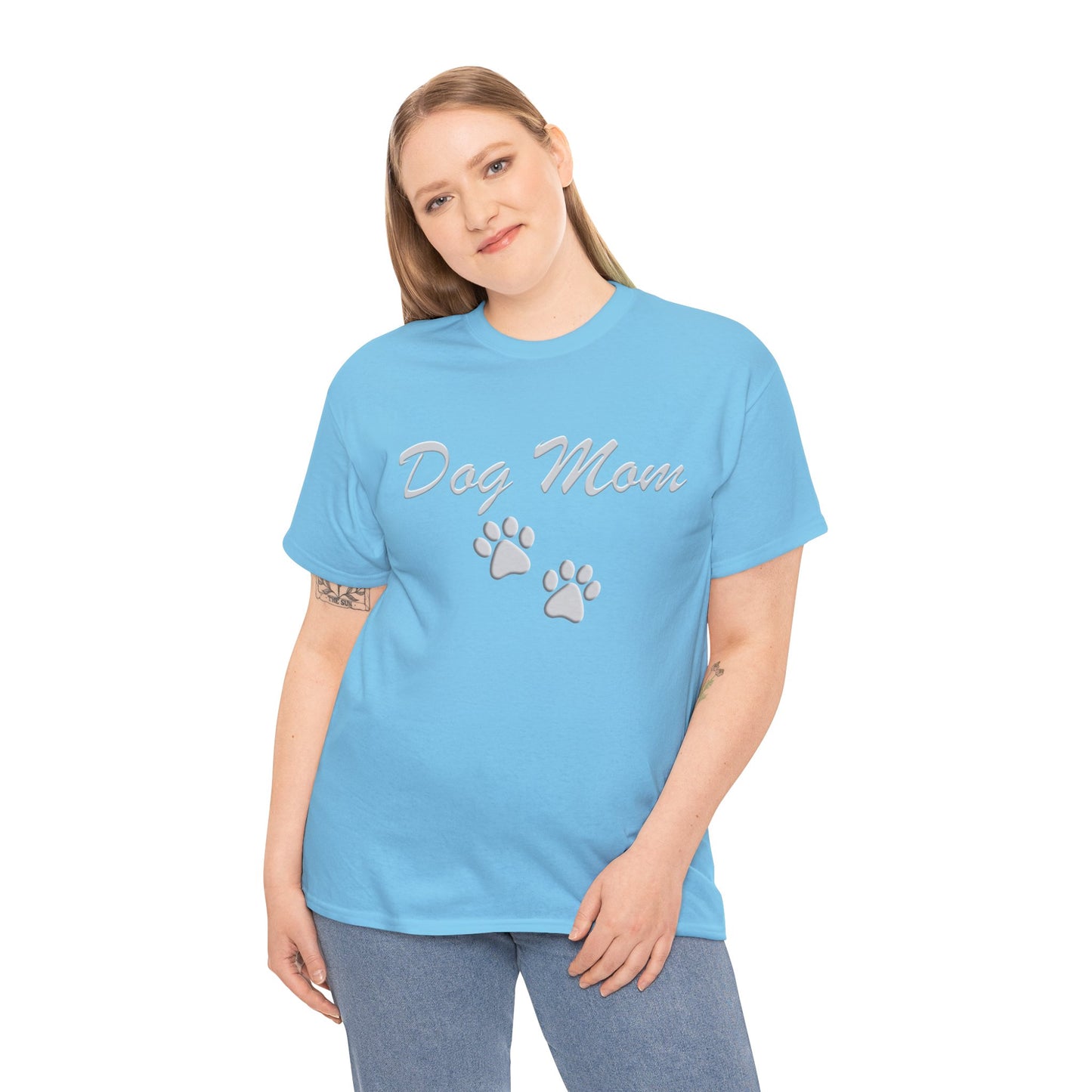 Dog Mom Paw Women's Heavy Cotton Tee