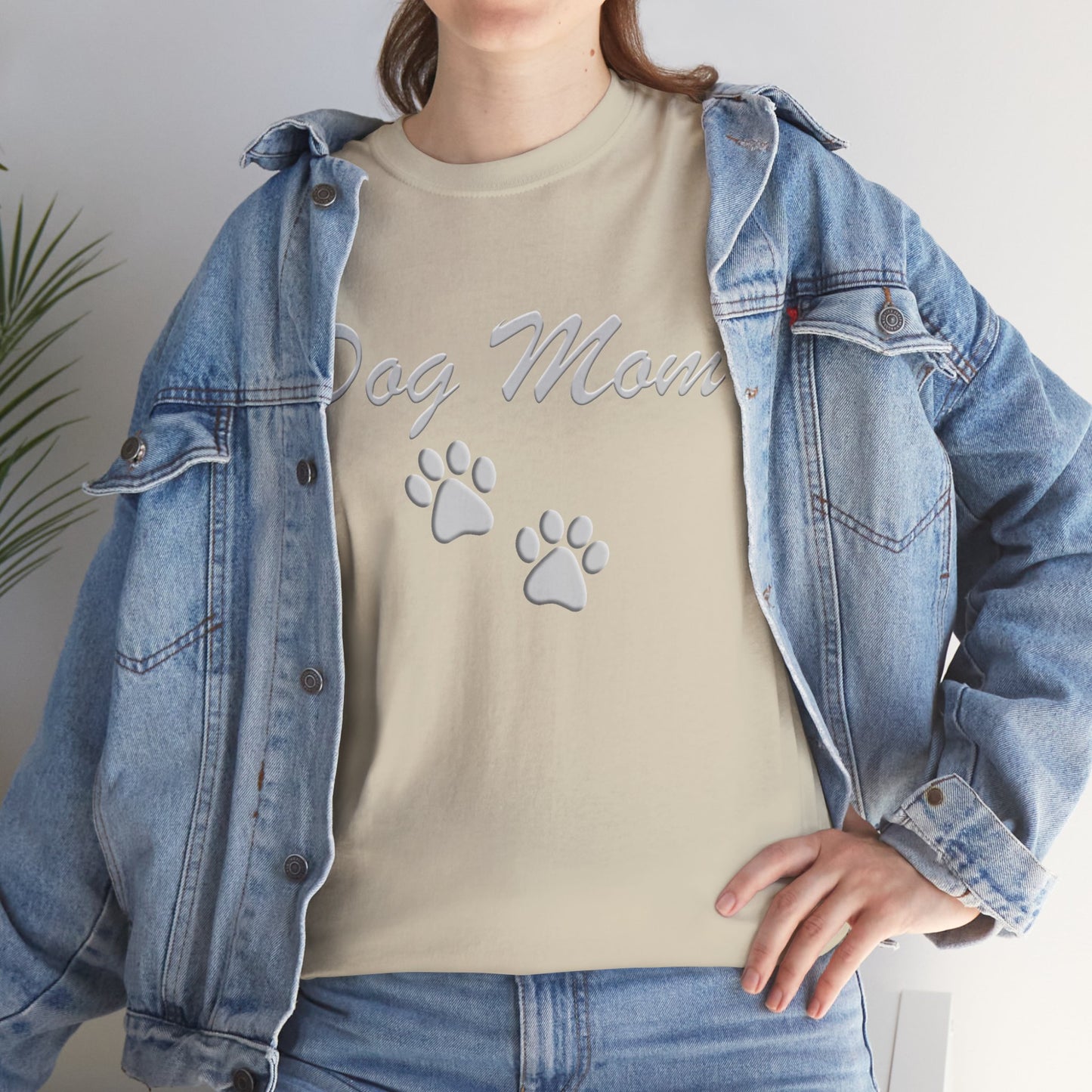 Dog Mom Paw Women's Heavy Cotton Tee