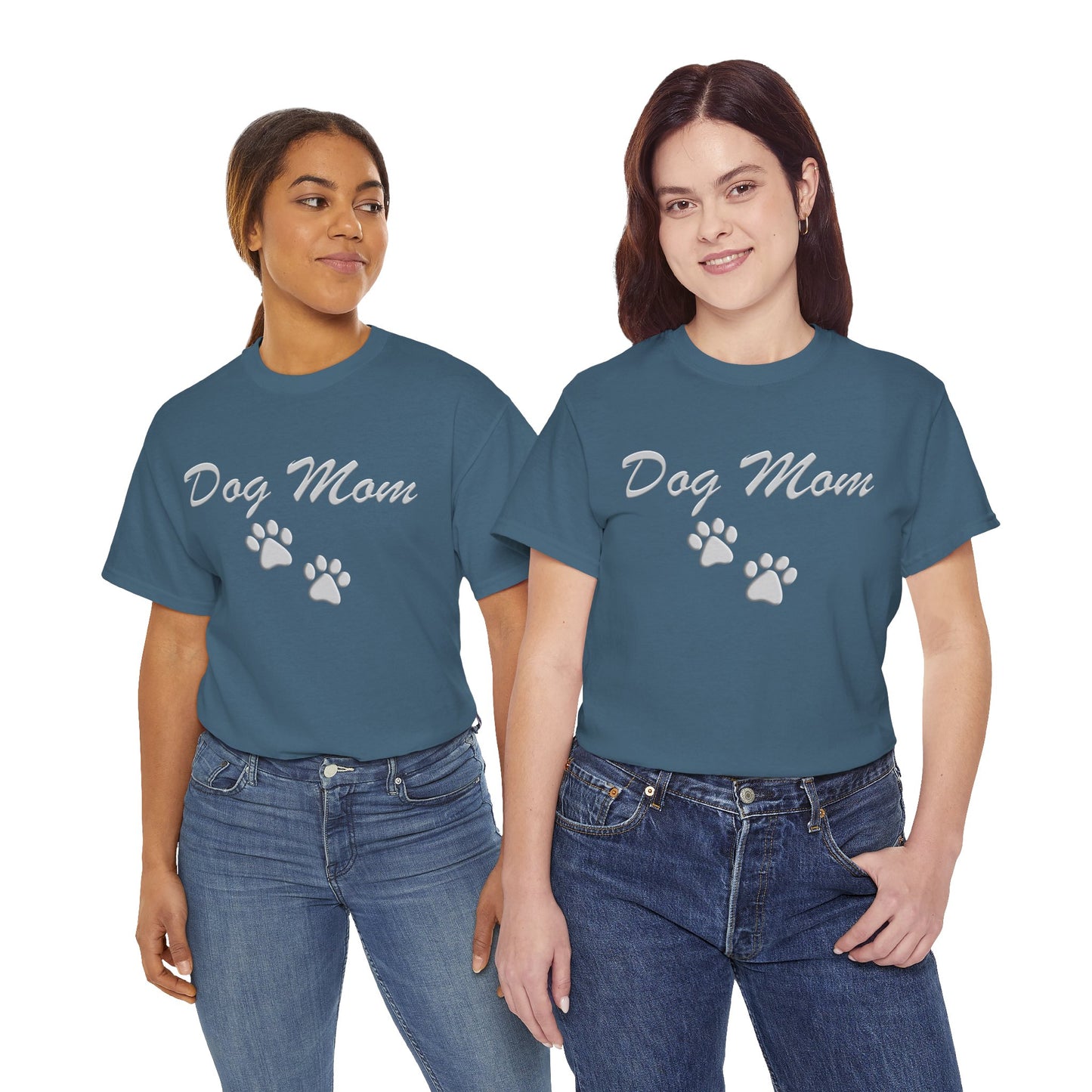 Dog Mom Paw Women's Heavy Cotton Tee