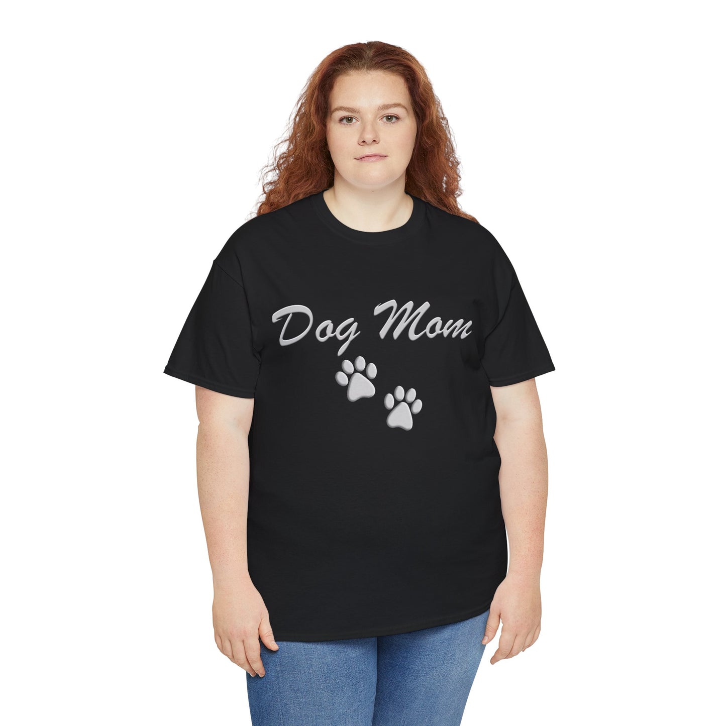 Dog Mom Paw Women's Heavy Cotton Tee