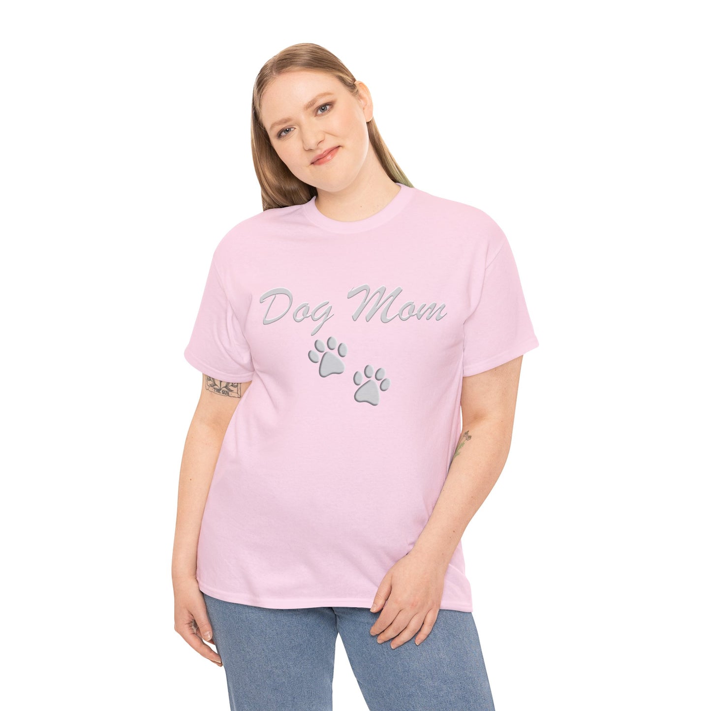 Dog Mom Paw Women's Heavy Cotton Tee