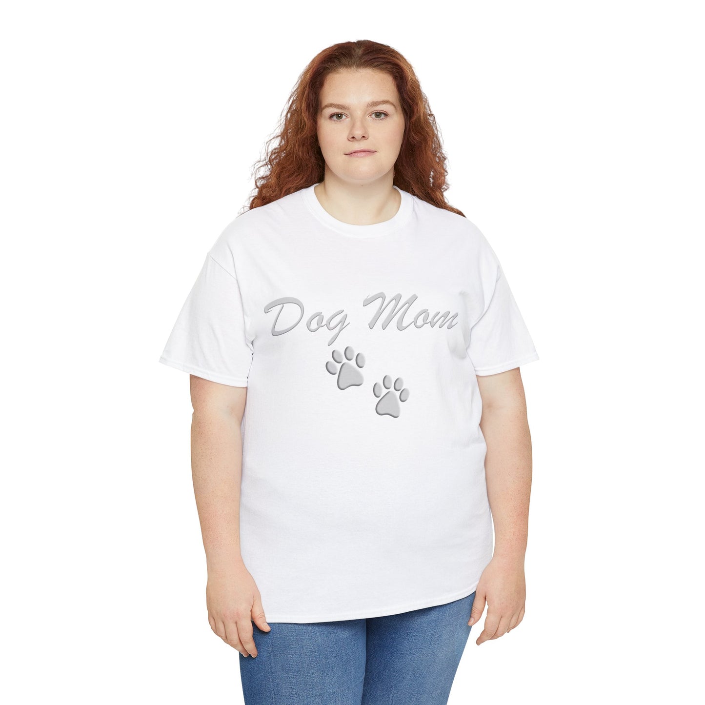 Dog Mom Paw Women's Heavy Cotton Tee