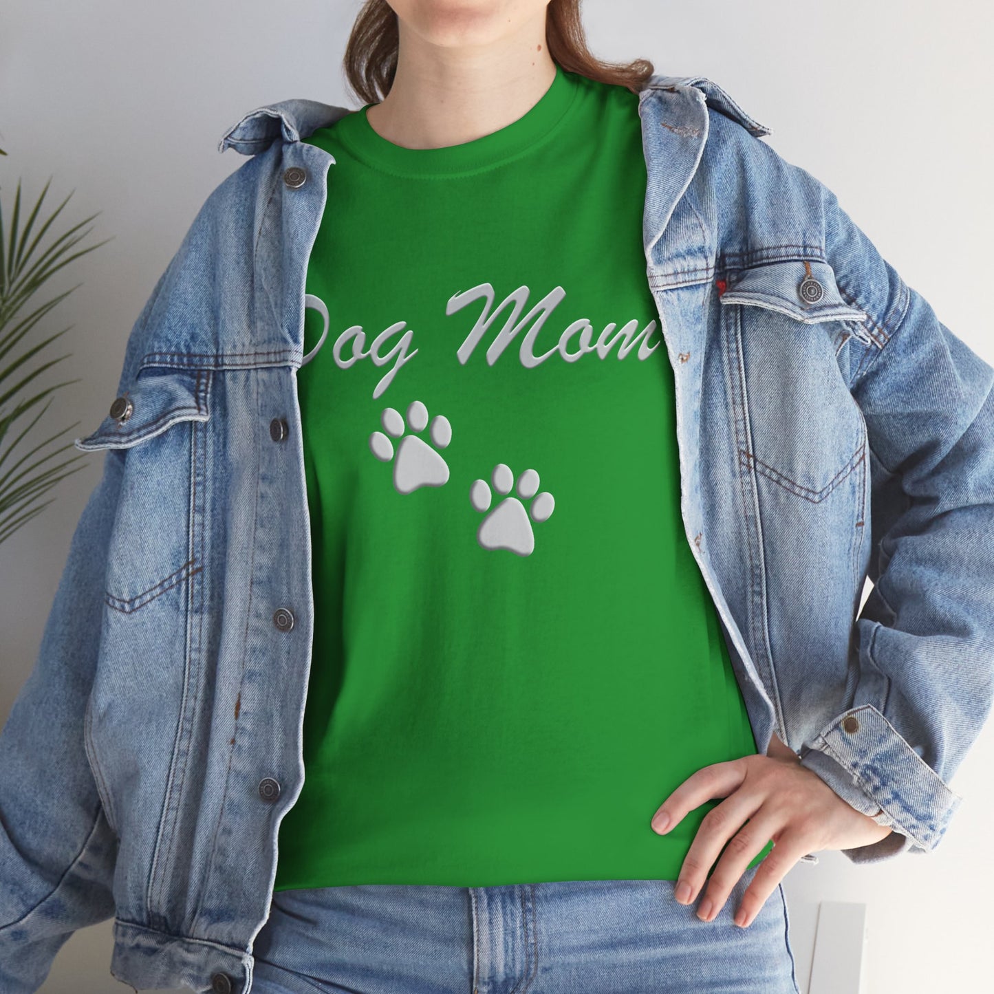 Dog Mom Paw Women's Heavy Cotton Tee