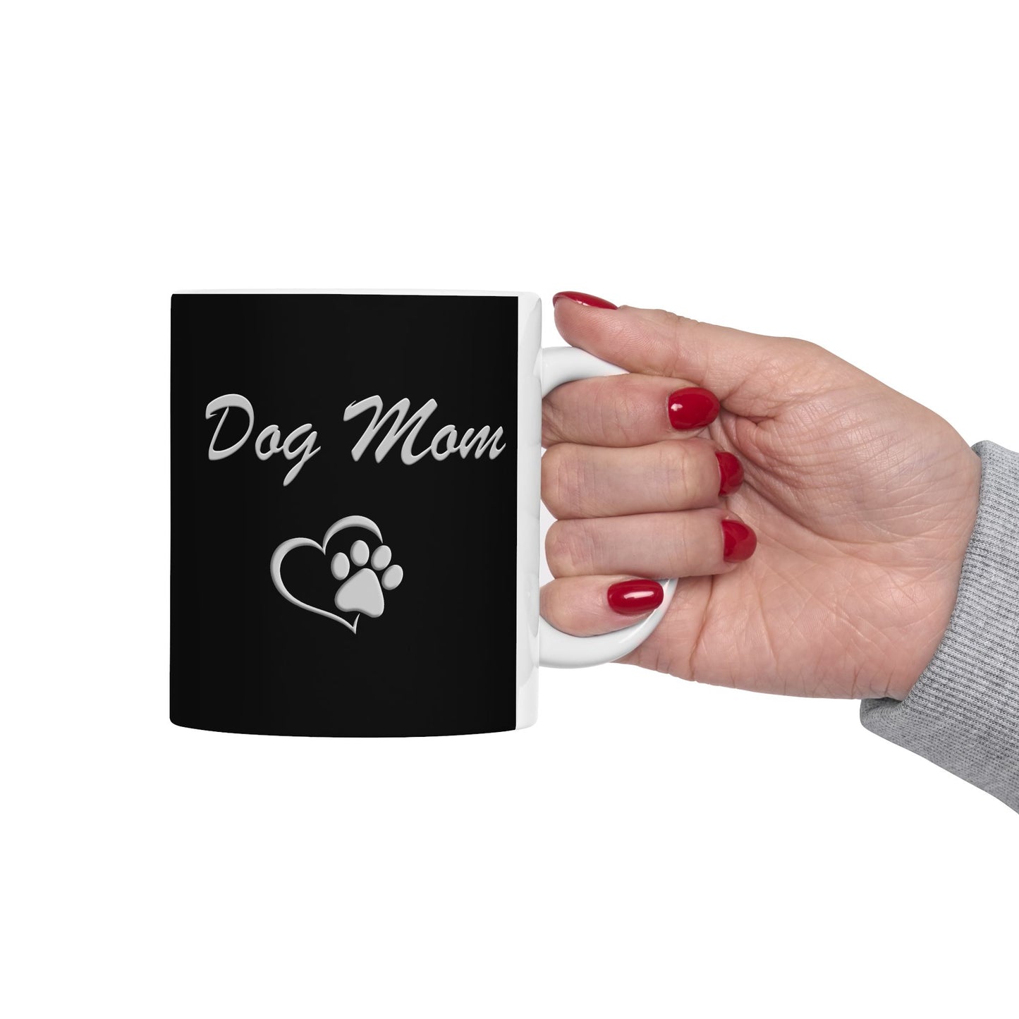 Dog Mom Black Ceramic Coffee Mug Stylish & Durable (11oz, 15oz)