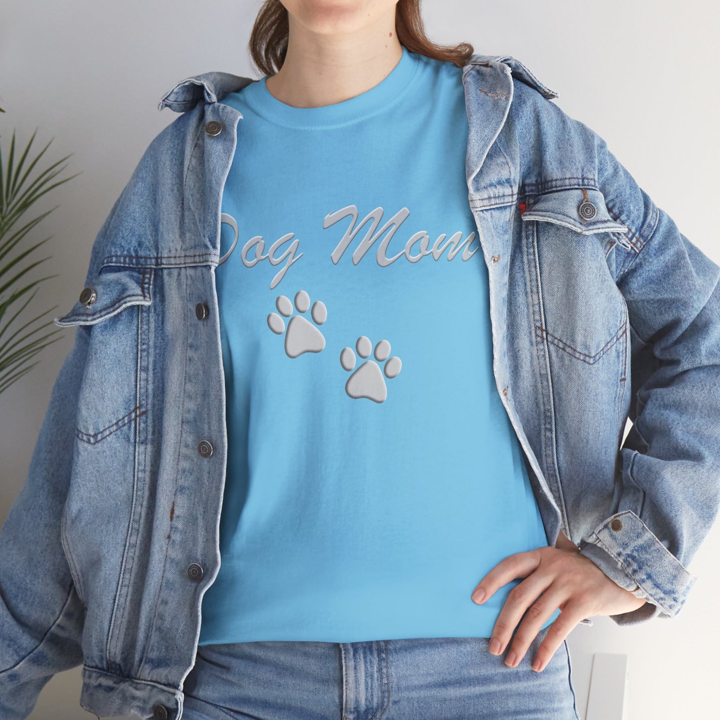 Dog Mom Paw Women's Heavy Cotton Tee