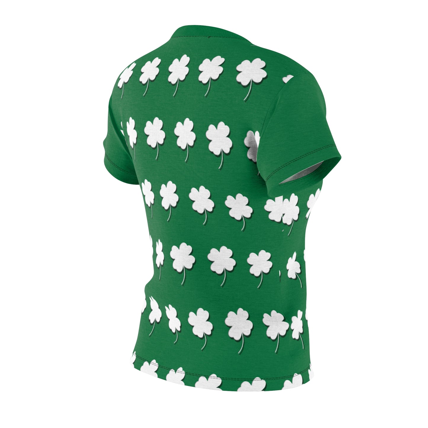 White Clover Green Women's Cut & Sew Tee (AOP)