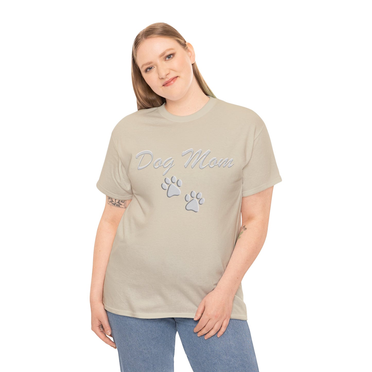 Dog Mom Paw Women's Heavy Cotton Tee