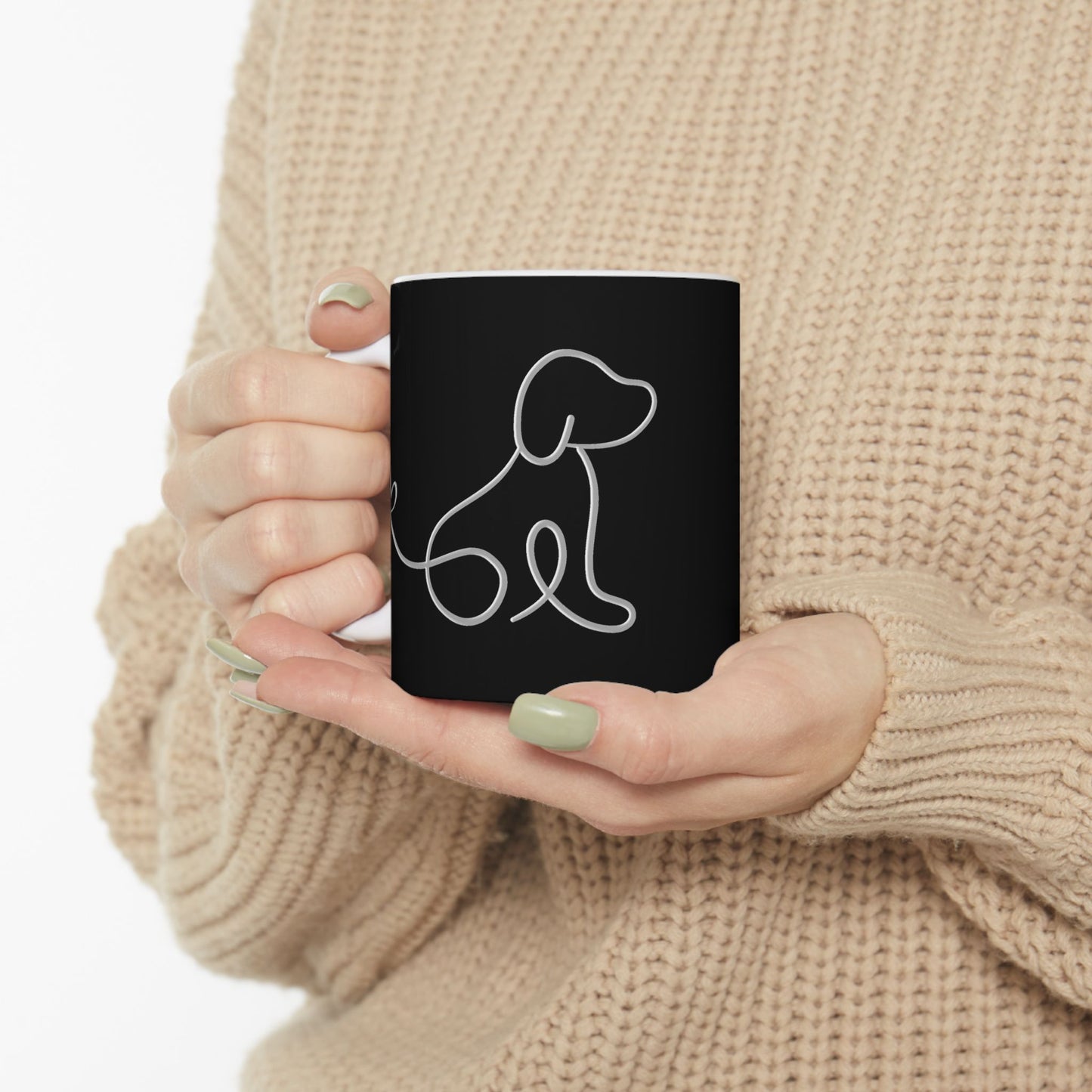 Dog Mom Black Ceramic Coffee Mug Stylish & Durable (11oz, 15oz)