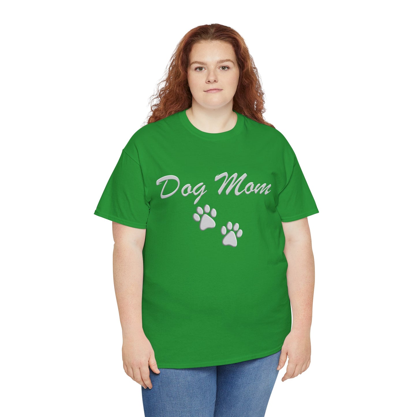 Dog Mom Paw Women's Heavy Cotton Tee