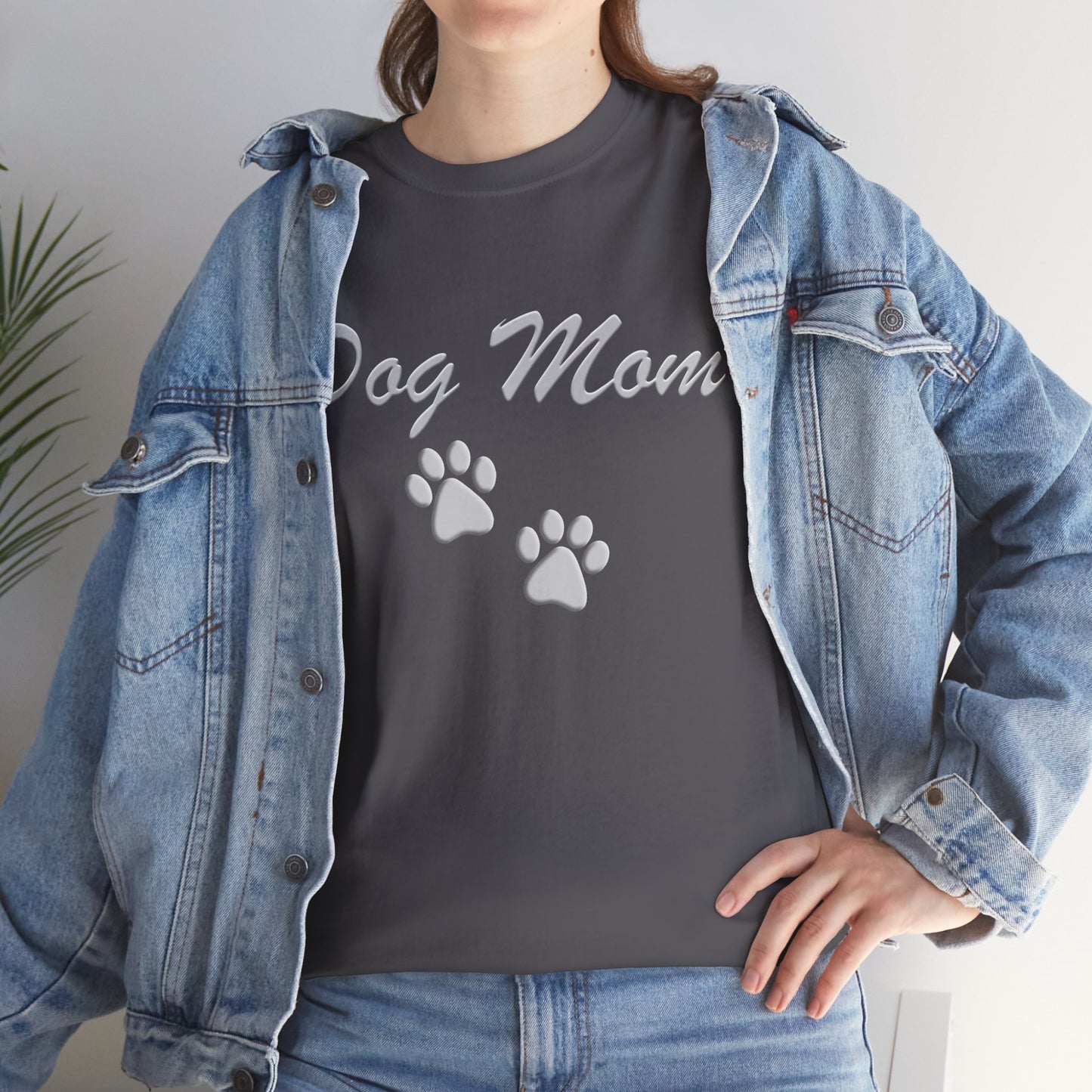 Dog Mom Paw Women's Heavy Cotton Tee