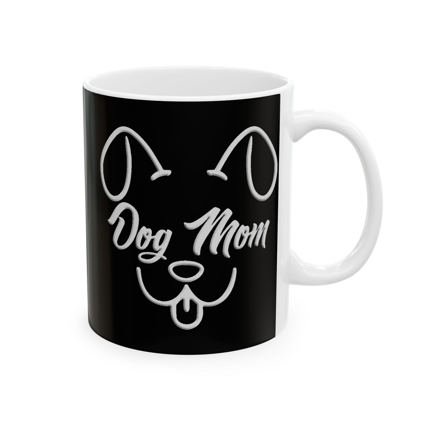 Dog Mom - Black Ceramic Coffee Mug - Stylish & Durable (11oz, 15oz)