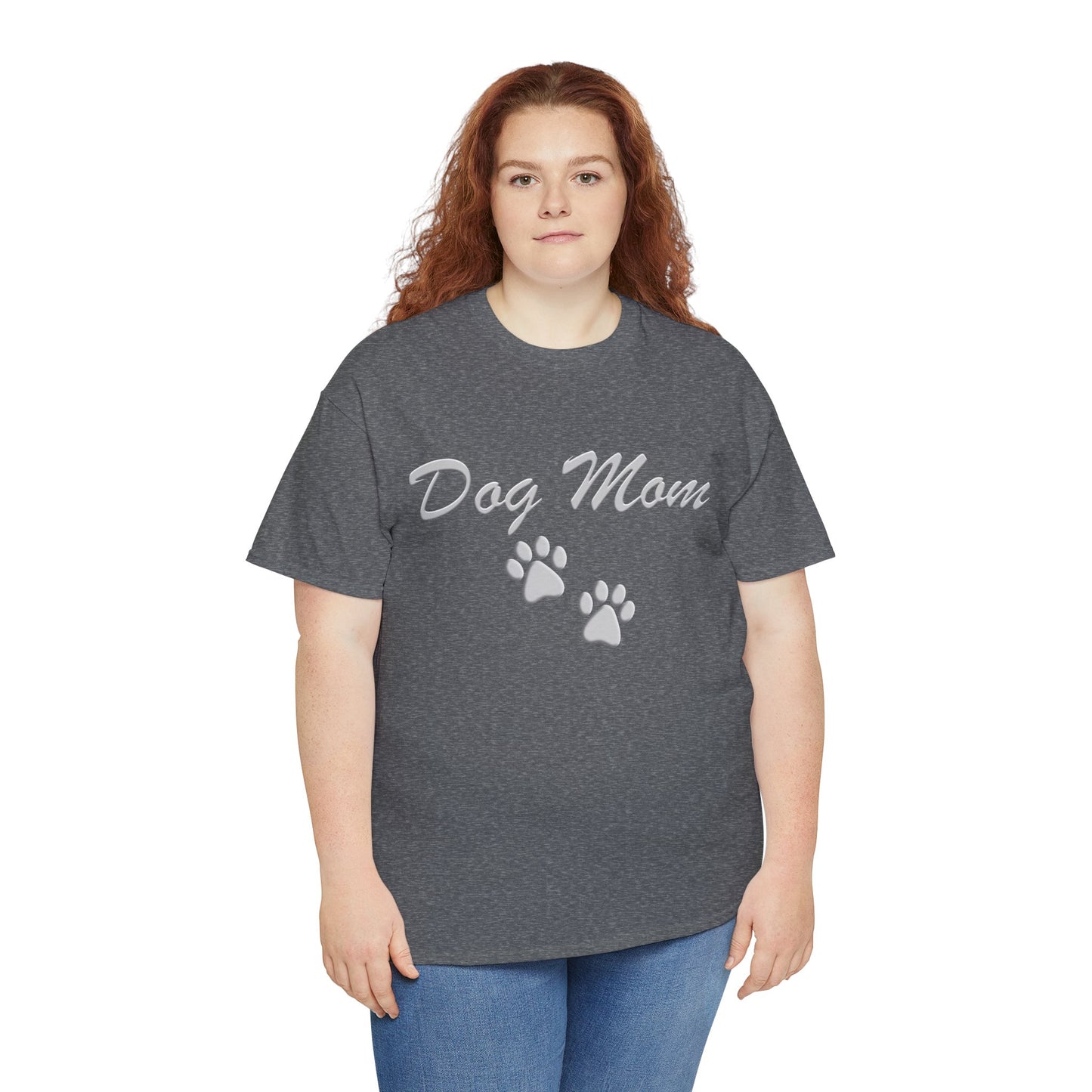 Dog Mom Paw Women's Heavy Cotton Tee