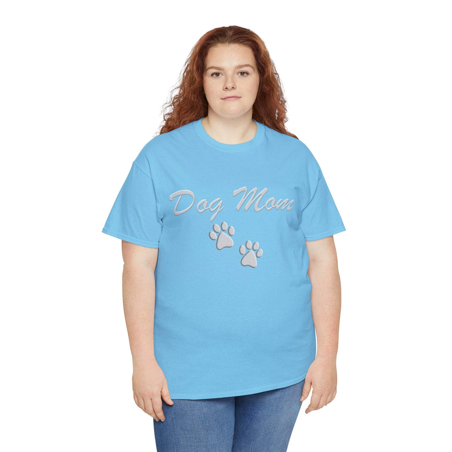 Dog Mom Paw Women's Heavy Cotton Tee