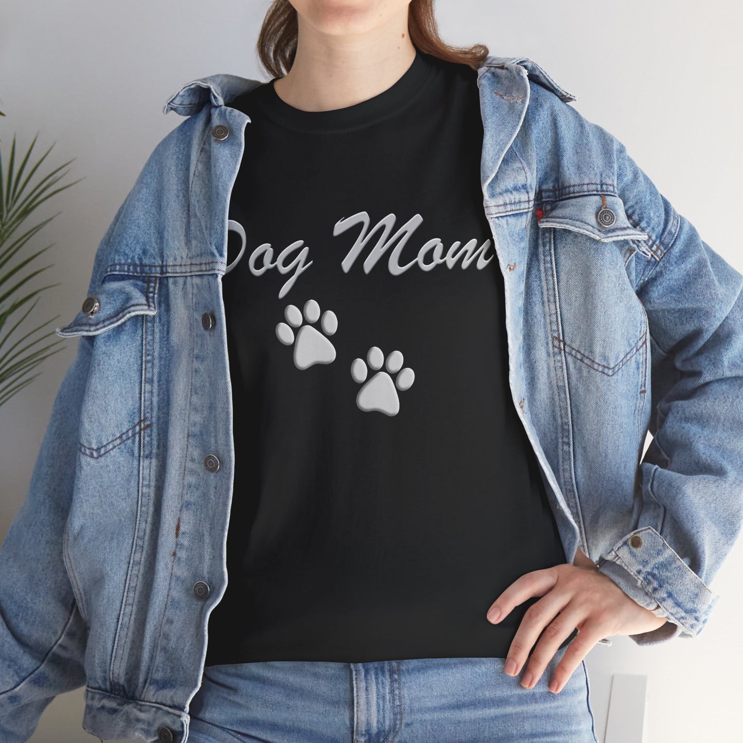 Dog Mom Paw Women's Heavy Cotton Tee