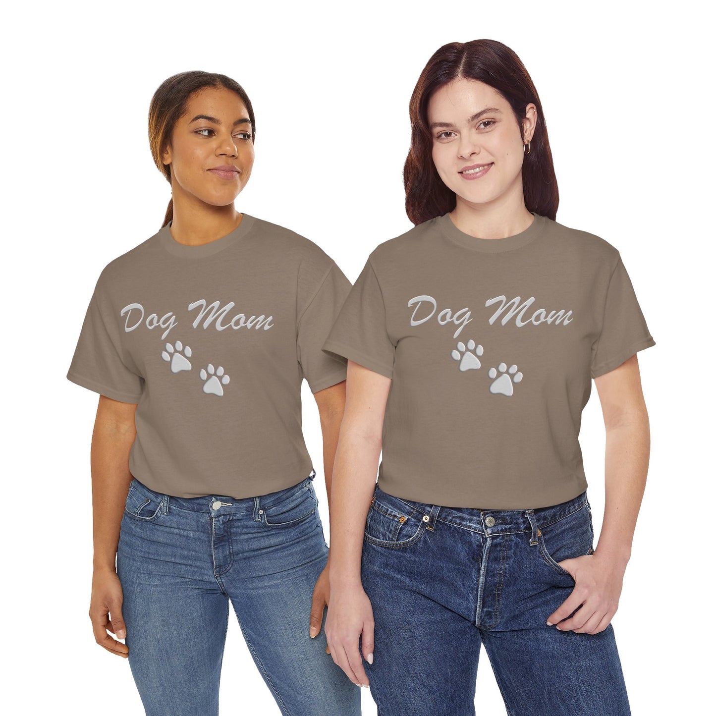 Dog Mom Paw Women's Heavy Cotton Tee