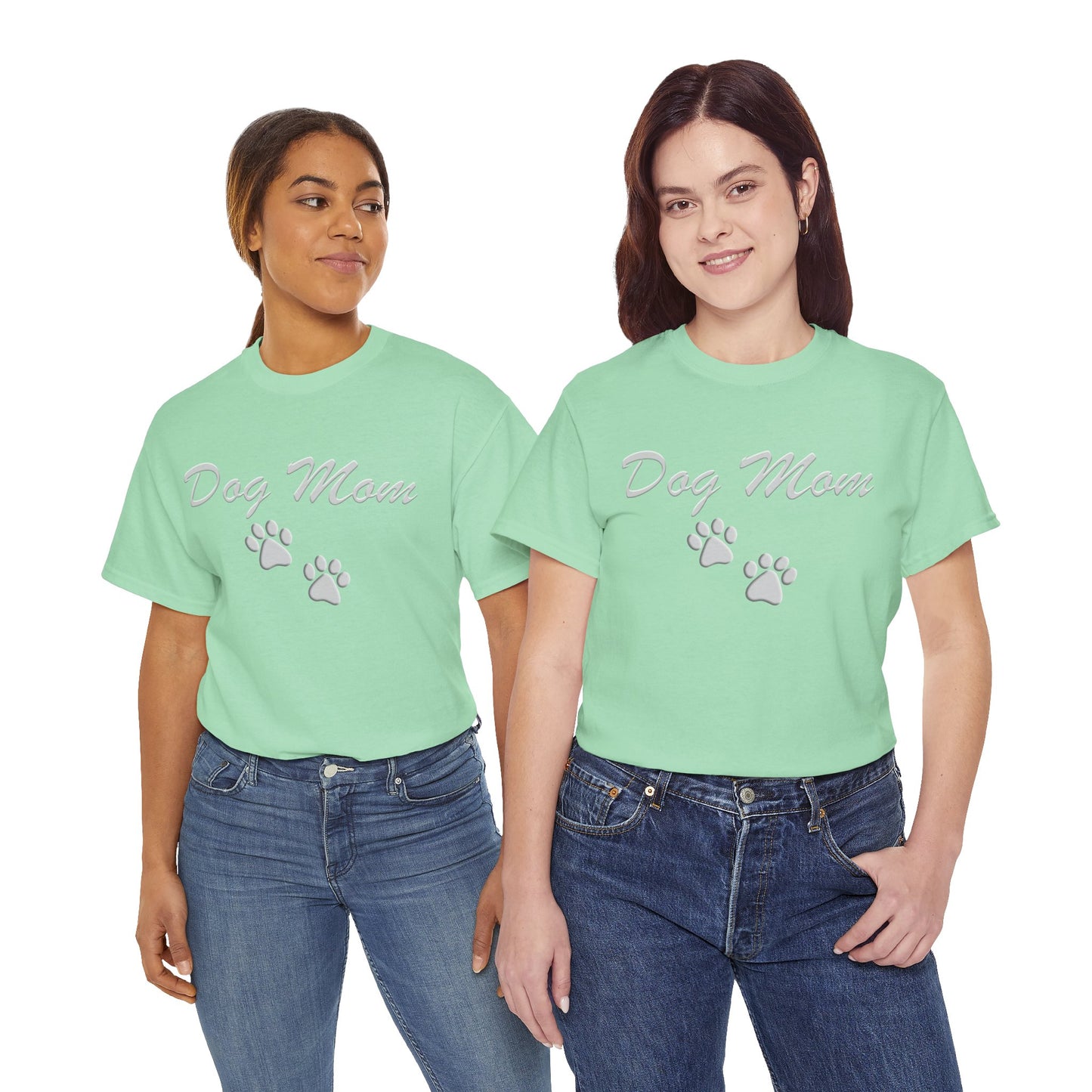 Dog Mom Paw Women's Heavy Cotton Tee