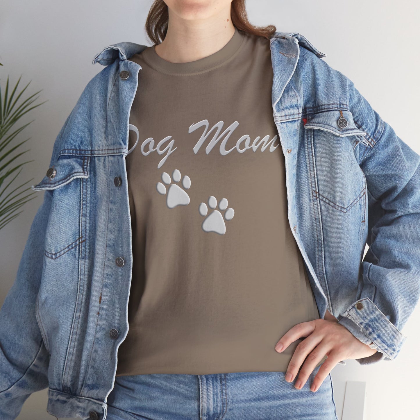 Dog Mom Paw Women's Heavy Cotton Tee