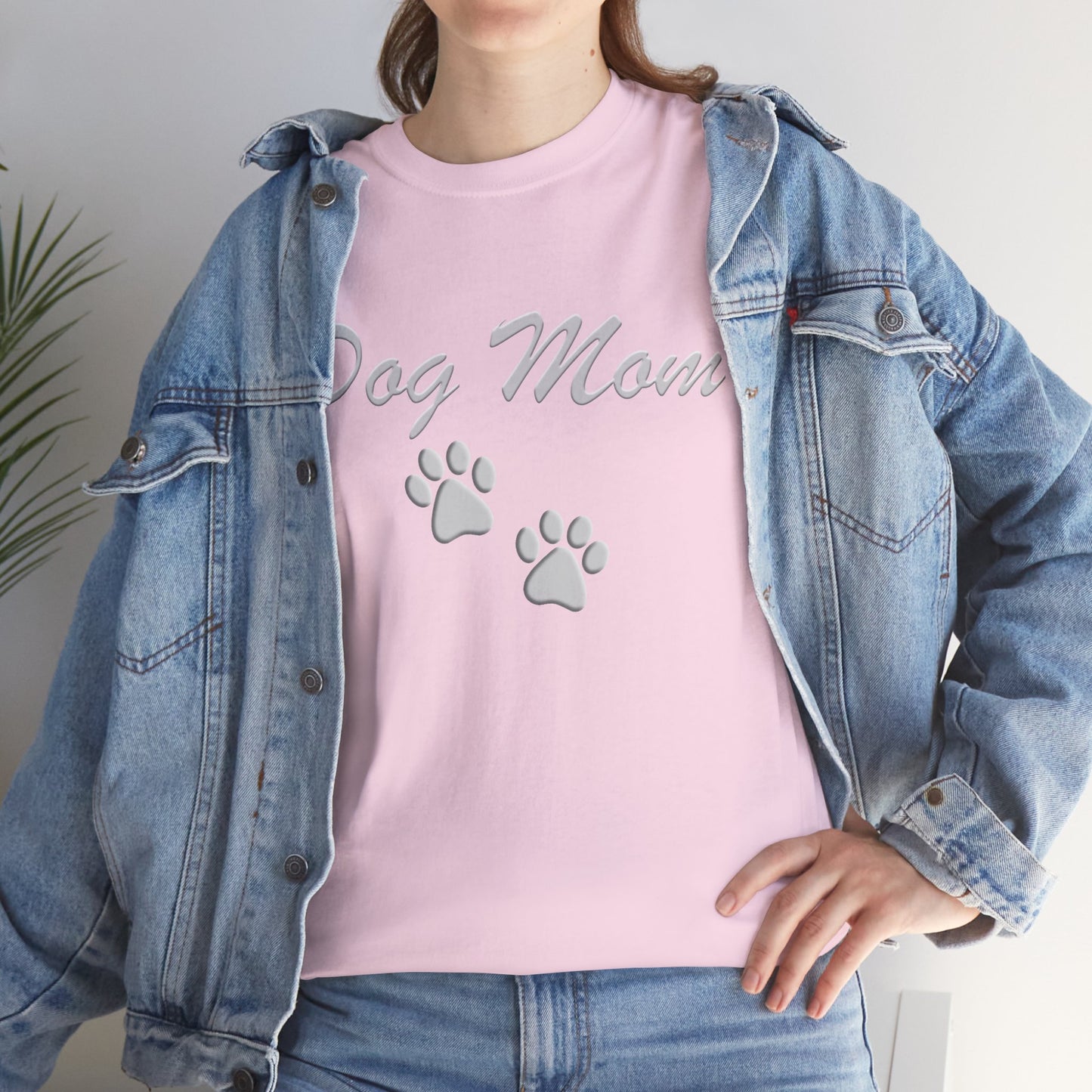 Dog Mom Paw Women's Heavy Cotton Tee